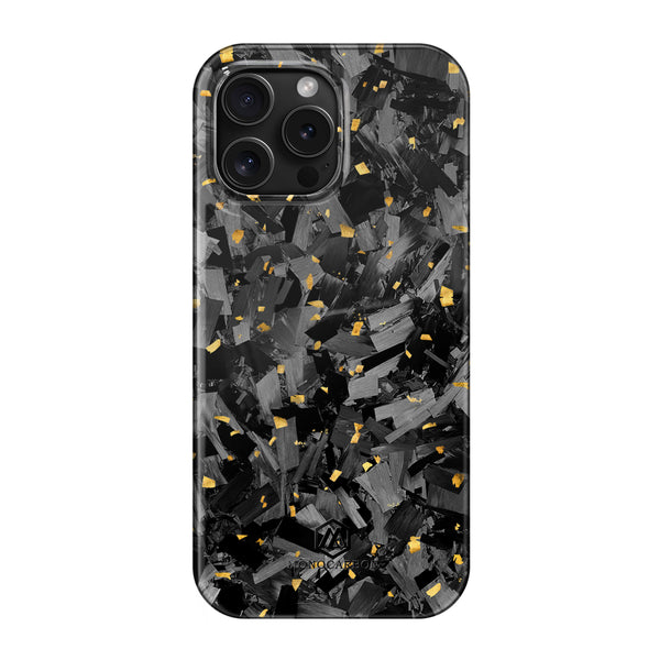 MONOCARBON Pure Forged Chunk Carbon Fiber Case for iPhone 16 Pro