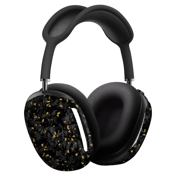 Real Forged Carbon Fiber With Gold Flake  Case for AirPods Max Version 1.0&2.0