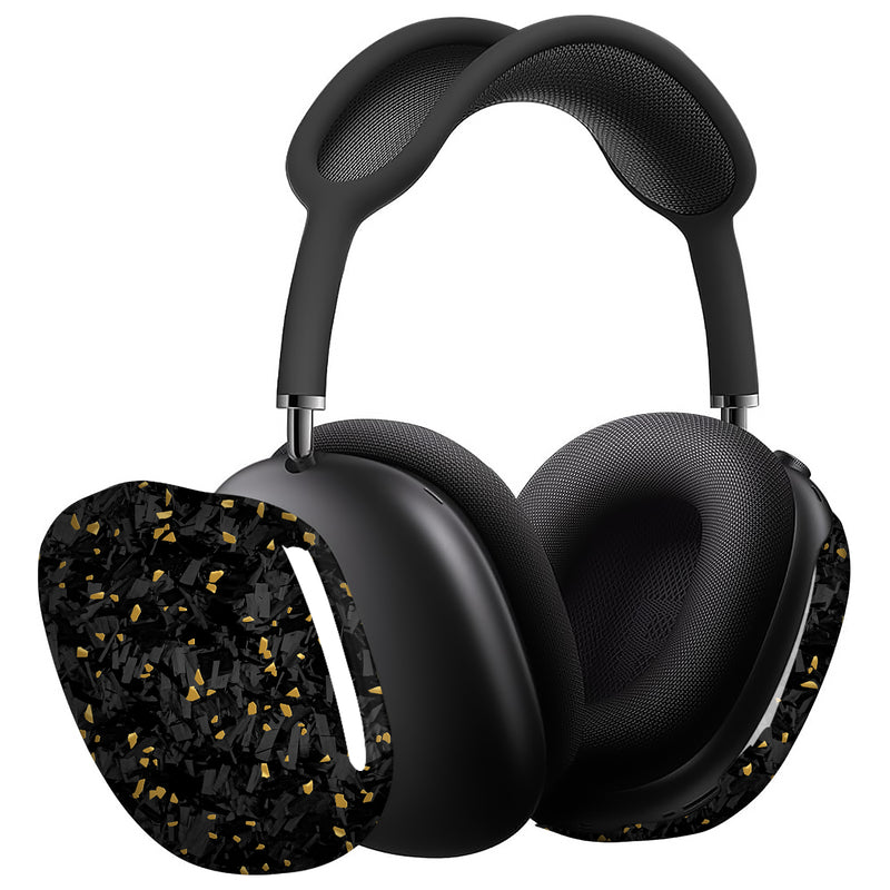 Real Forged Carbon Fiber With Gold Flake  Case for AirPods Max Version 1.0&2.0