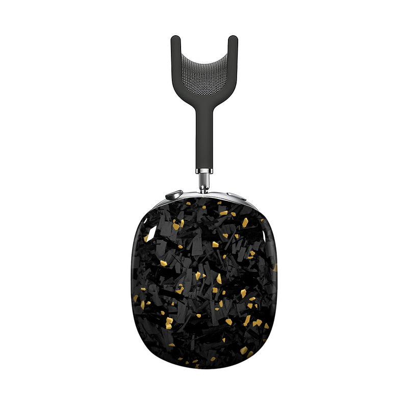 Real Forged Carbon Fiber With Gold Flake  Case for AirPods Max Version 1.0&2.0