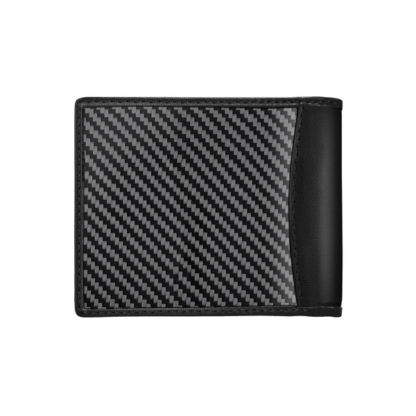 Real Flexible Carbon Fiber&Genuine Leather Bi-Fold Wallet | Glossy