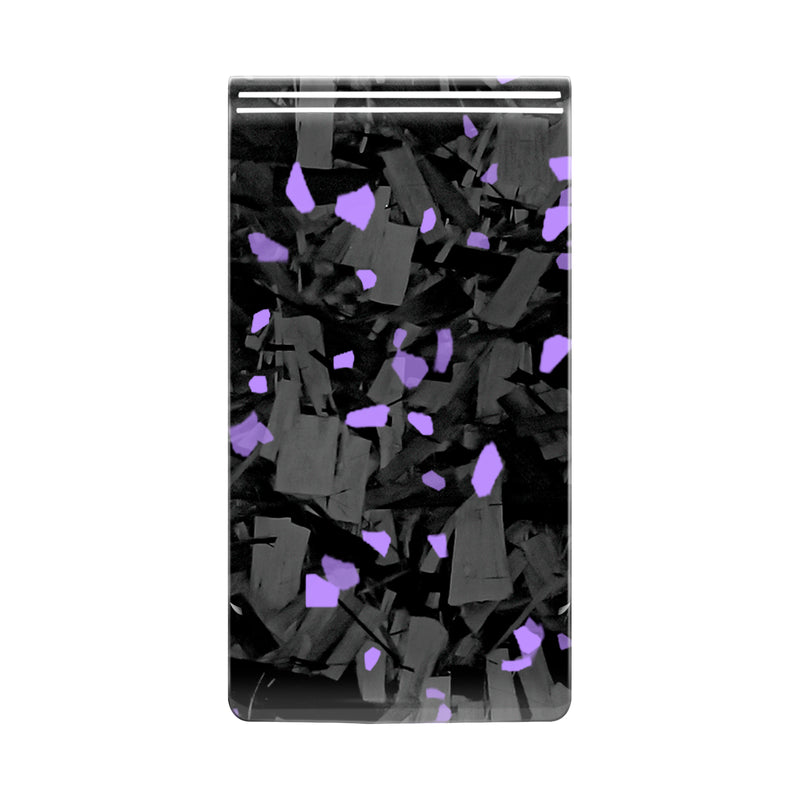 Real Forged Carbon Fiber with Purple Flake Money Clip | Medium