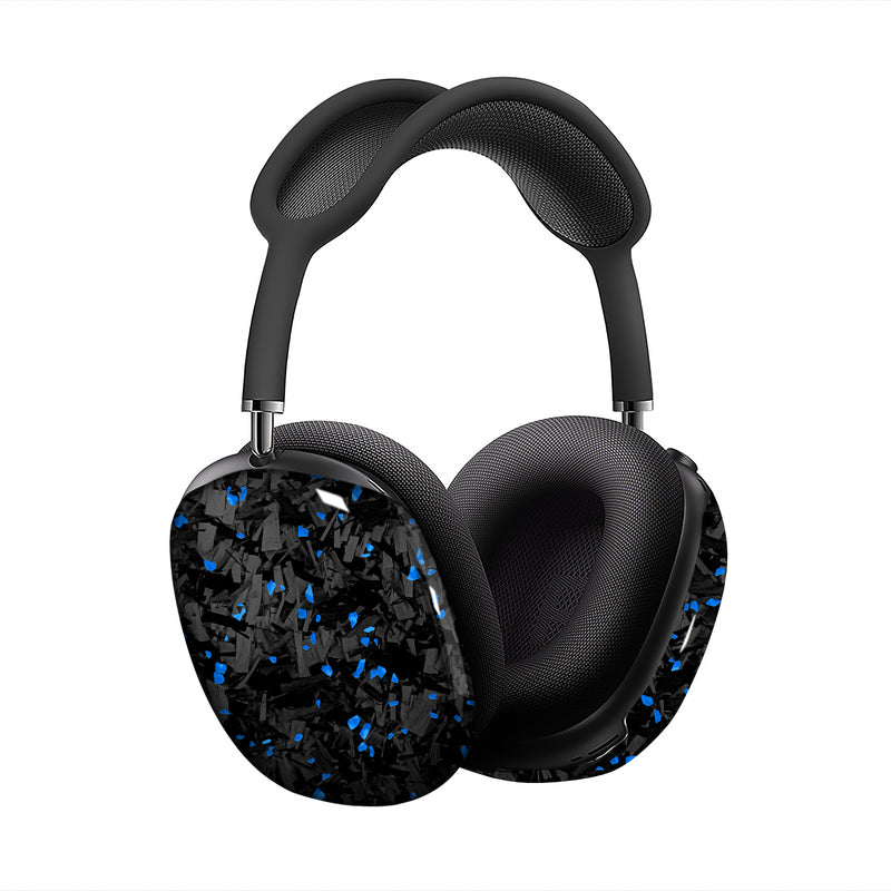 Real Forged Carbon Fiber With Blue Flake  Case for AirPods Max Version 1.0&2.0