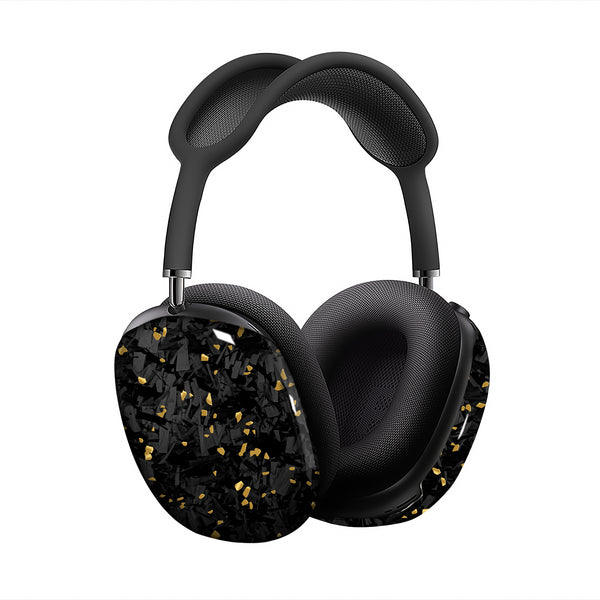 Real Forged Carbon Fiber With Gold Flake  Case for AirPods Max Version 1.0&2.0
