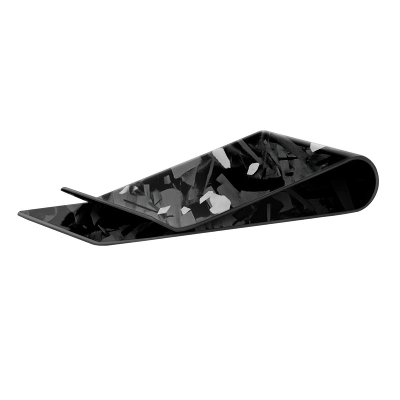 Real Forged Carbon Fiber with Silver Flake Money Clip | Medium
