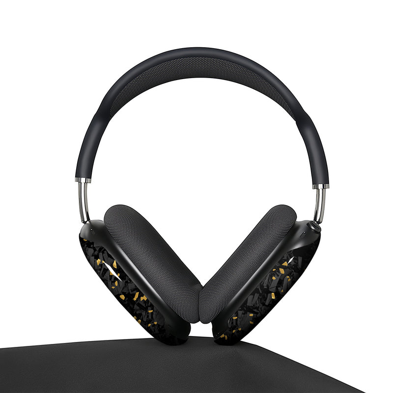 Real Forged Carbon Fiber With Gold Flake  Case for AirPods Max Version 1.0&2.0