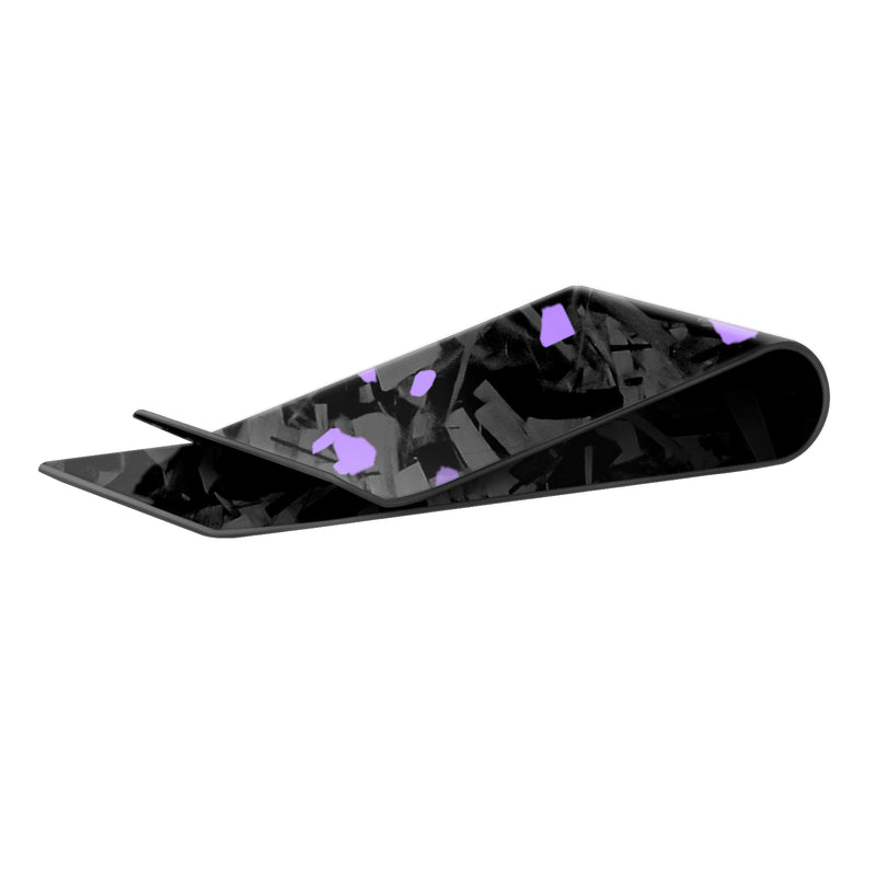 Real Forged Carbon Fiber with Purple Flake Money Clip | Medium