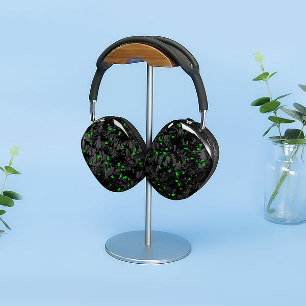 Real Forged Carbon Fiber With Green Flake  Case for AirPods Max Version 1.0&2.0