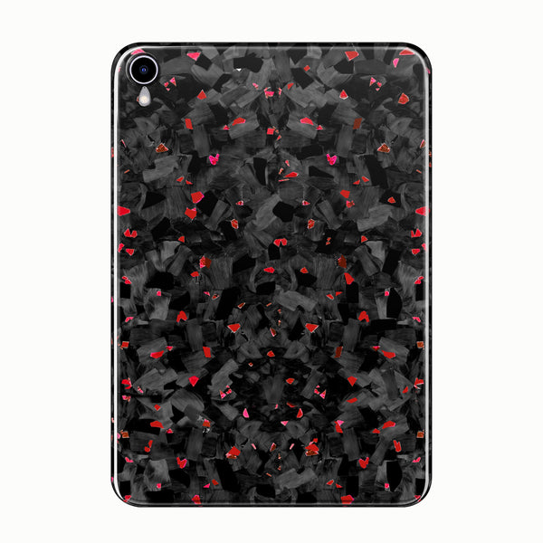 Real Forged Carbon Fiber With Red Flake Case for iPad mini 6/7