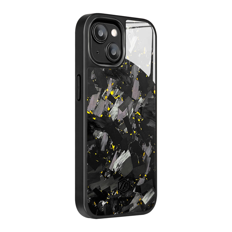 Shockproof | Red Flake Real Forged Chunk Carbon Fiber Magsafe Phone Case iPhone 15/15 Pro/15 Plus/15 Pro Max
