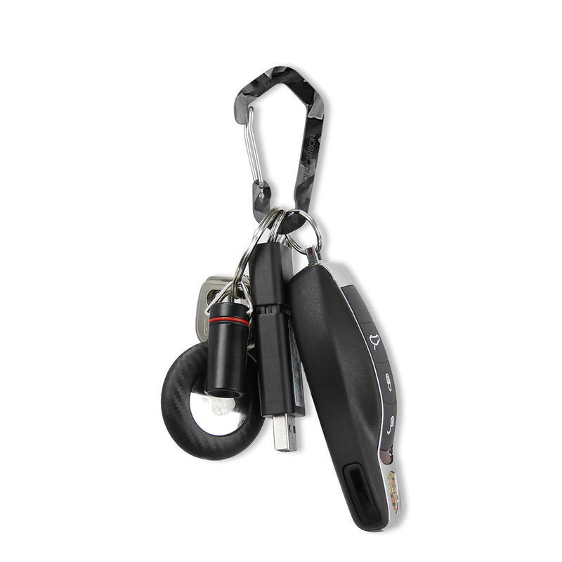 carbon fiber car keychain carabiner