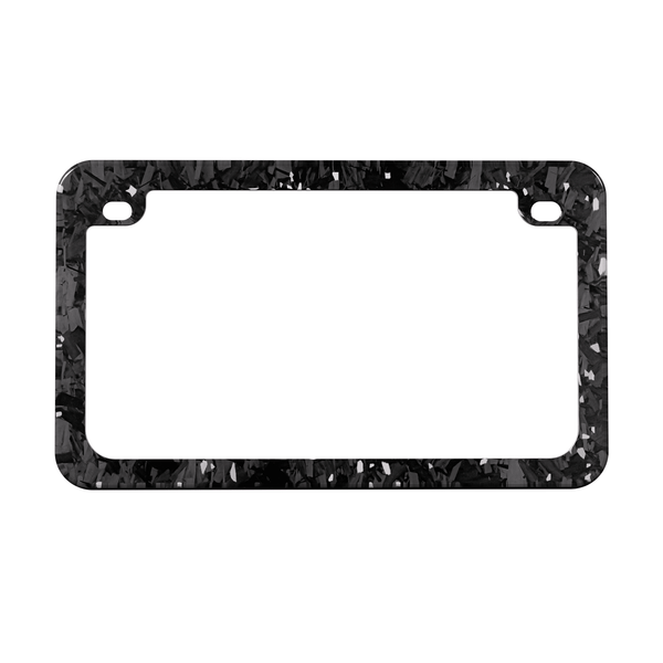 Real Forged Carbon Fiber With Silver Flake Motocylce License Plate Frame