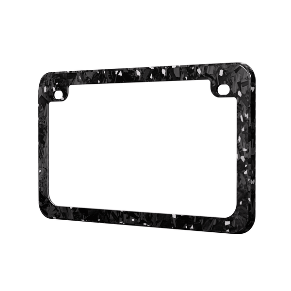 Real Forged Carbon Fiber With Silver Flake Motocylce License Plate Frame