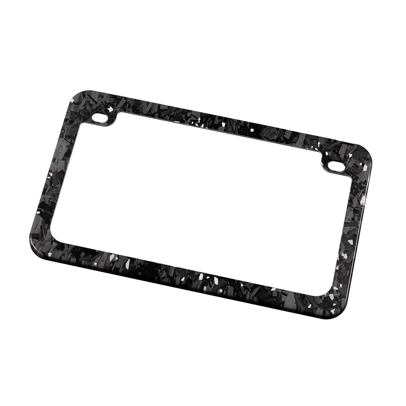 Real Forged Carbon Fiber With Silver Flake Motocylce License Plate Frame