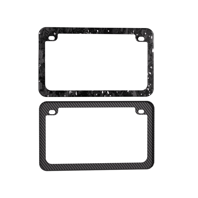 Real Forged Carbon Fiber With Silver Flake Motocylce License Plate Frame
