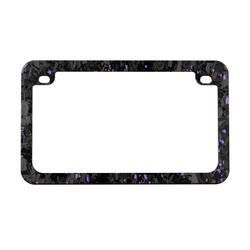 Real Forged Carbon Fiber With Purple Flake Motocylce License Plate Frame