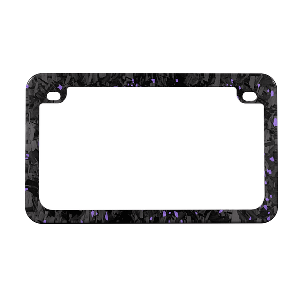Real Forged Carbon Fiber With Purple Flake Motocylce License Plate Frame