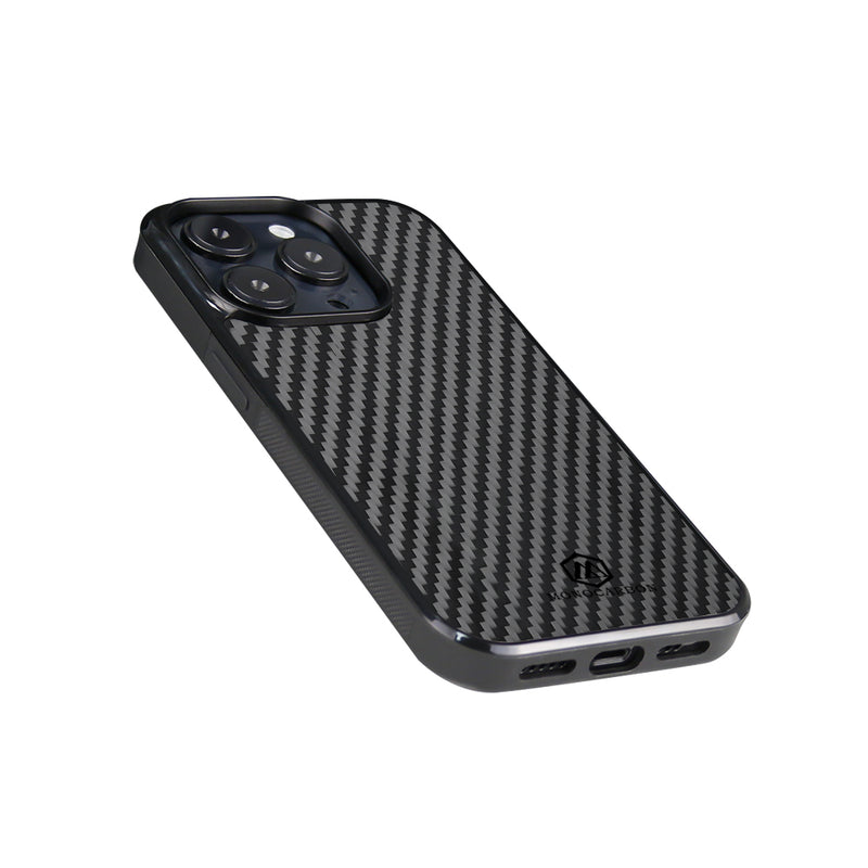 R-JUST Compatible MagSafe For iPhone 14 Pro Max Case 14 Plus Carbon Fiber  Lens Protection Phone Cover Slim Metal Bumper Fundas