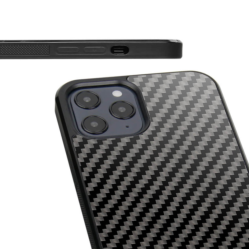 Sinye Cover In Fibra Di Carbonio Per IPhone 12/12 Pro (6.1'') - Ultra Sottile, Antigraffio, Con Protezione Fotocamera, Supporta Ricarica Wireless