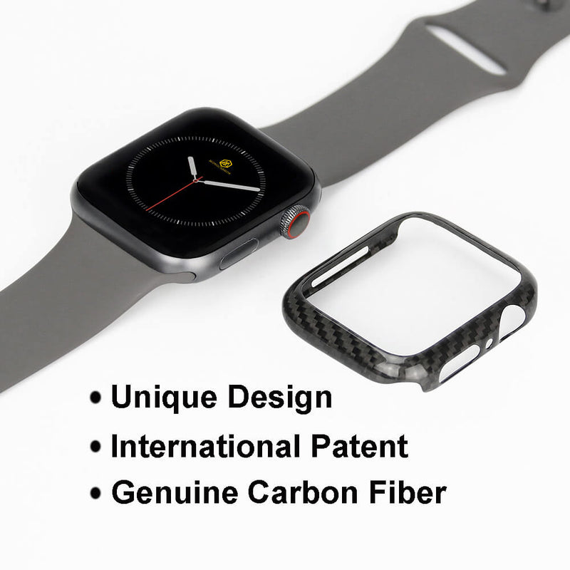 Carbon Fiber Case for Apple Watch 44mm Series 6/5/4/SE | Glossy/Matte Finish