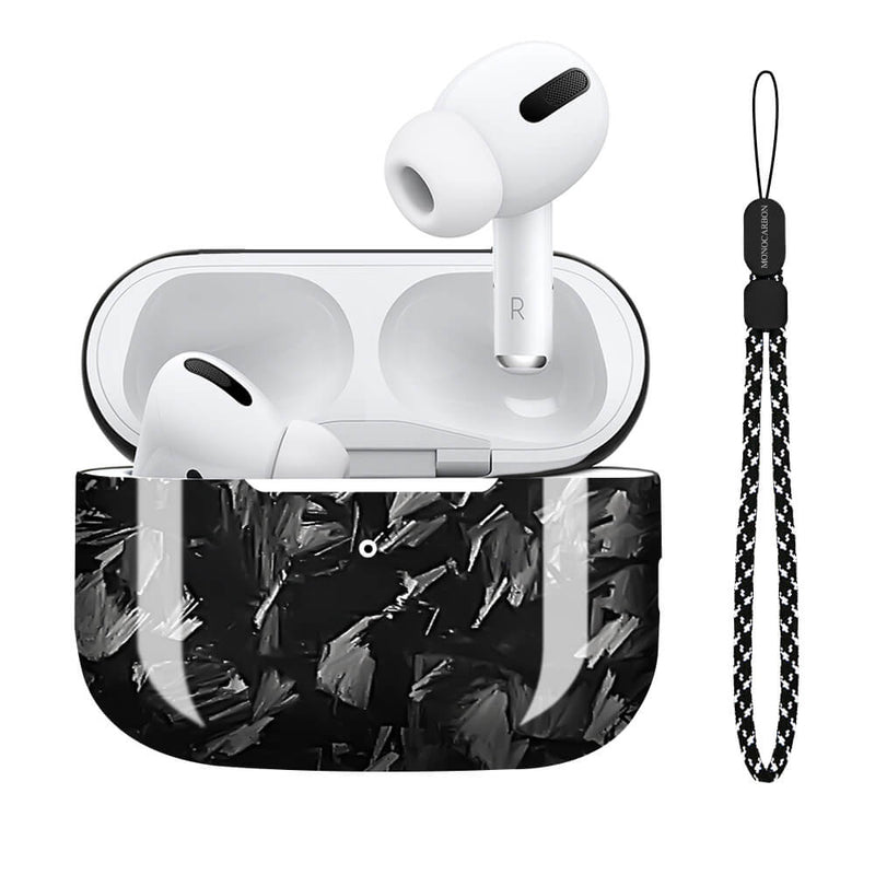 Forged Carbon Fiber Case for AirPods Pro 2 with Lanyard