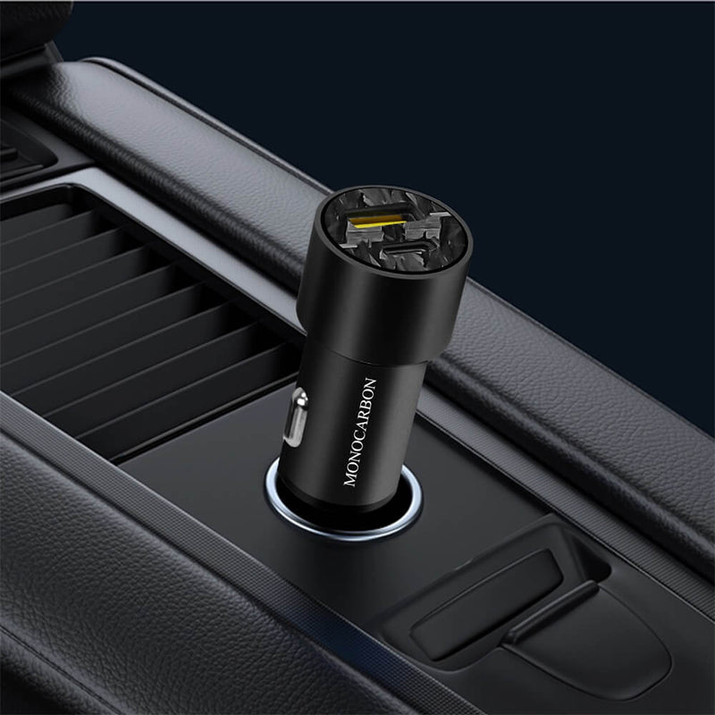 Forged Carbon Fiber Magsafe Car Mount with Wireless Charger