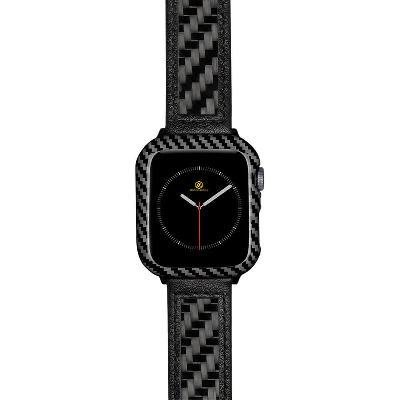 Carbon Fiber Apple Watch Bands | 45mm S9/S8/S7, 44mm S6/5/4/SE , 42mm S3/2/1 | Matte Black