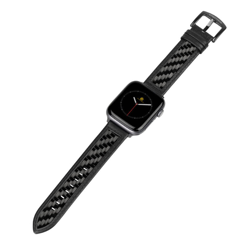 Carbon Fiber Apple Watch Bands | 41mm S8/S7, 40mm S6/5/4/SE , 38mm S3/2/1 | Matte Black