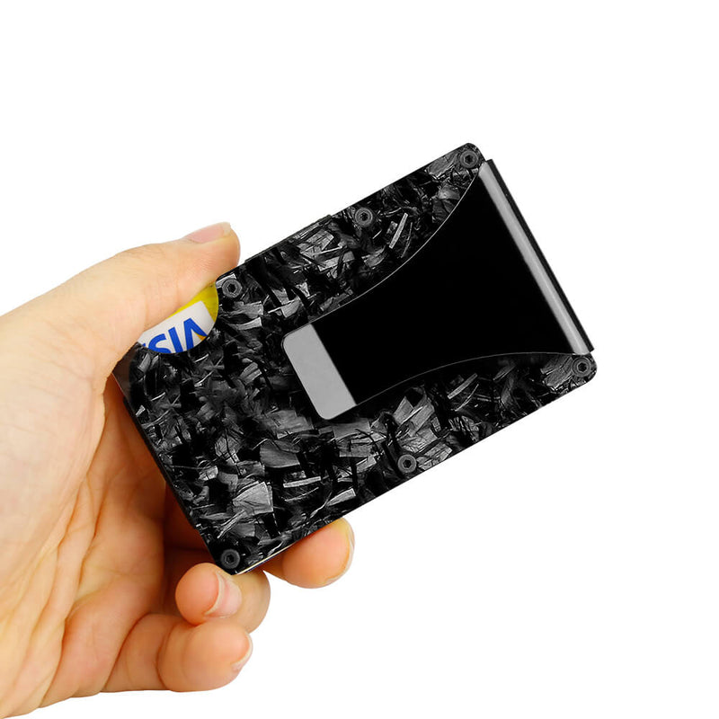 Slim Forged Carbon Fiber Credit Card Holders / Wallets | RFID Blocking